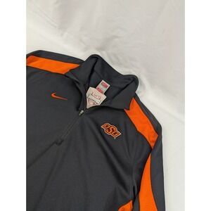 Vintage Nike Team Oklahoma State Pullover Quarter Zip Cotton Bowl Long Sleeve L